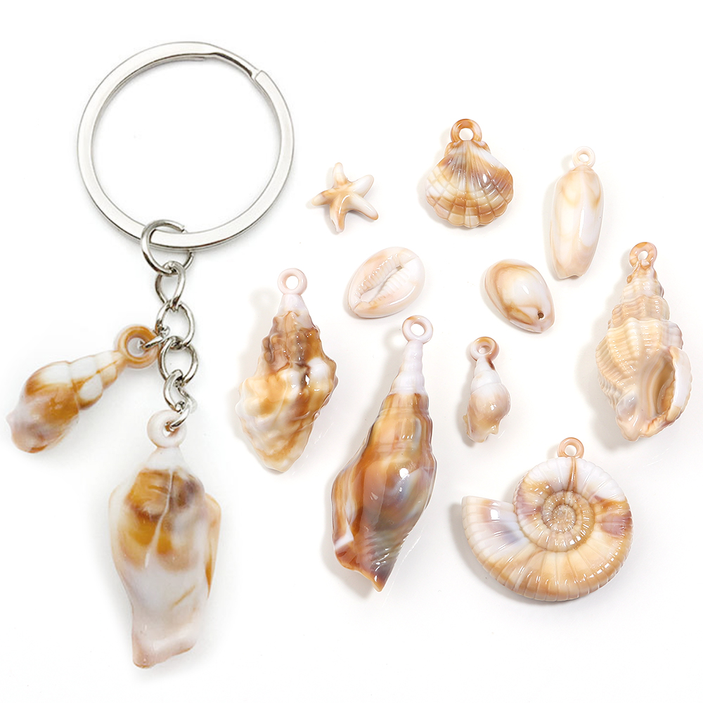 Body Jewelry Beach - 10-100pcs Natural Shell Acrylic Charms Ocean