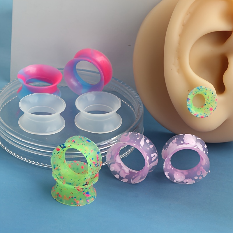 Body Jewellery - 2pcs Comfortable Stylish Flexible Silicone Ear