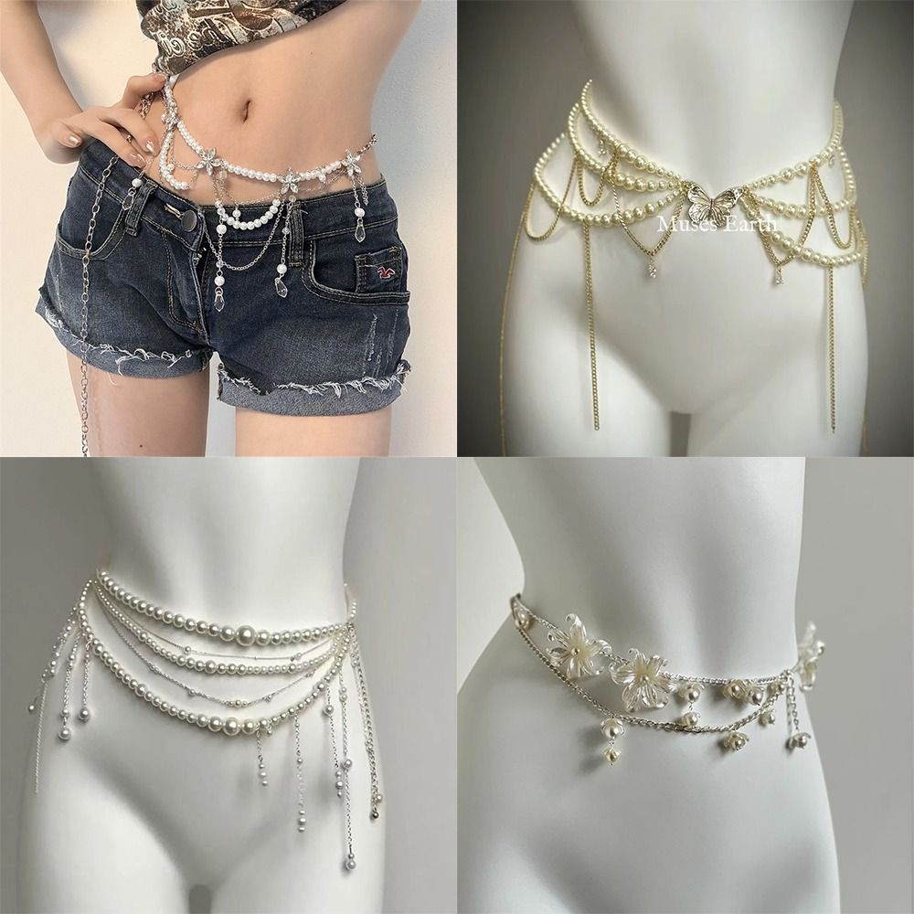 Body Jewellery - Fashion Elegant Pearl Waist Chains Waist