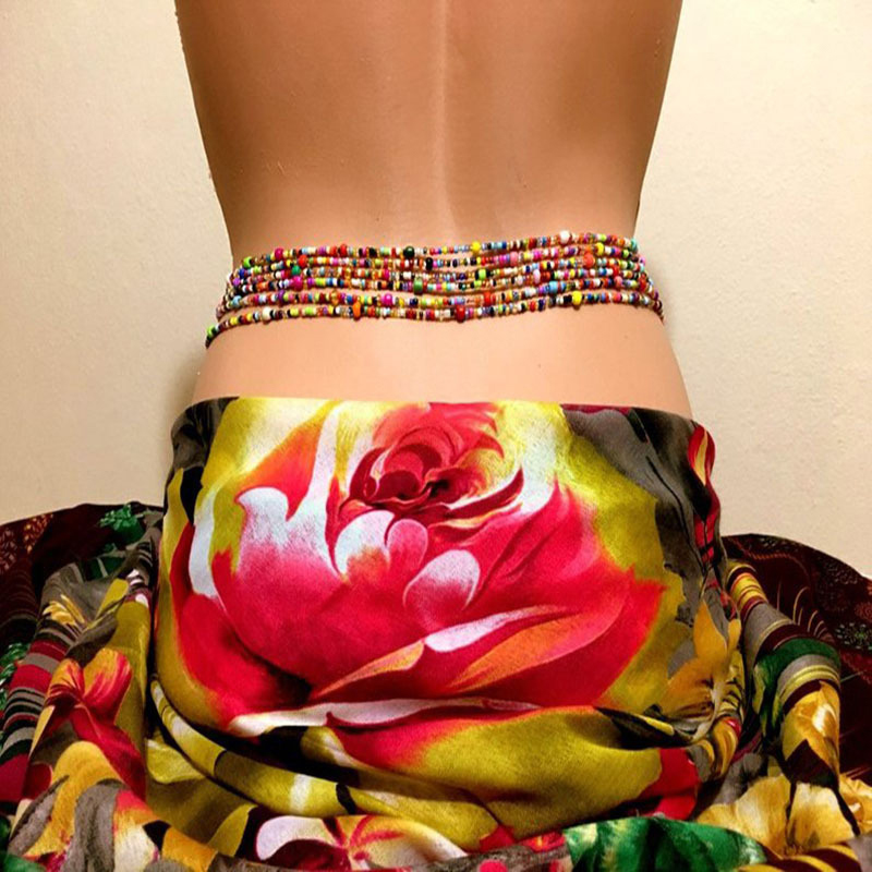 Body Jewelry Beach - Women Layered Beaded Belly Chain Boho