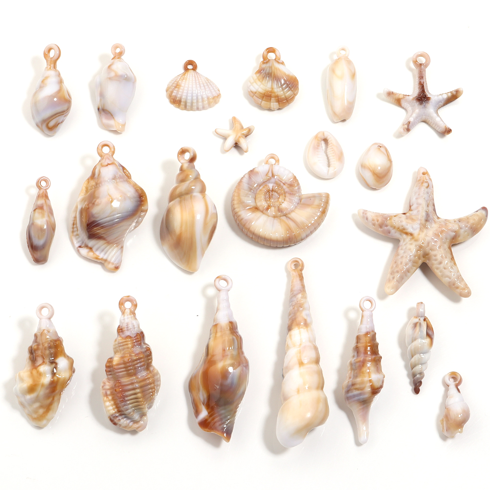 10-100pcs Natural Shell Acryli - огляд і ціна Body Jewelry Beach