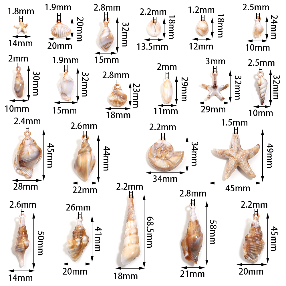 10-100pcs Natural Shell Acryli - огляд і ціна Body Jewelry Beach