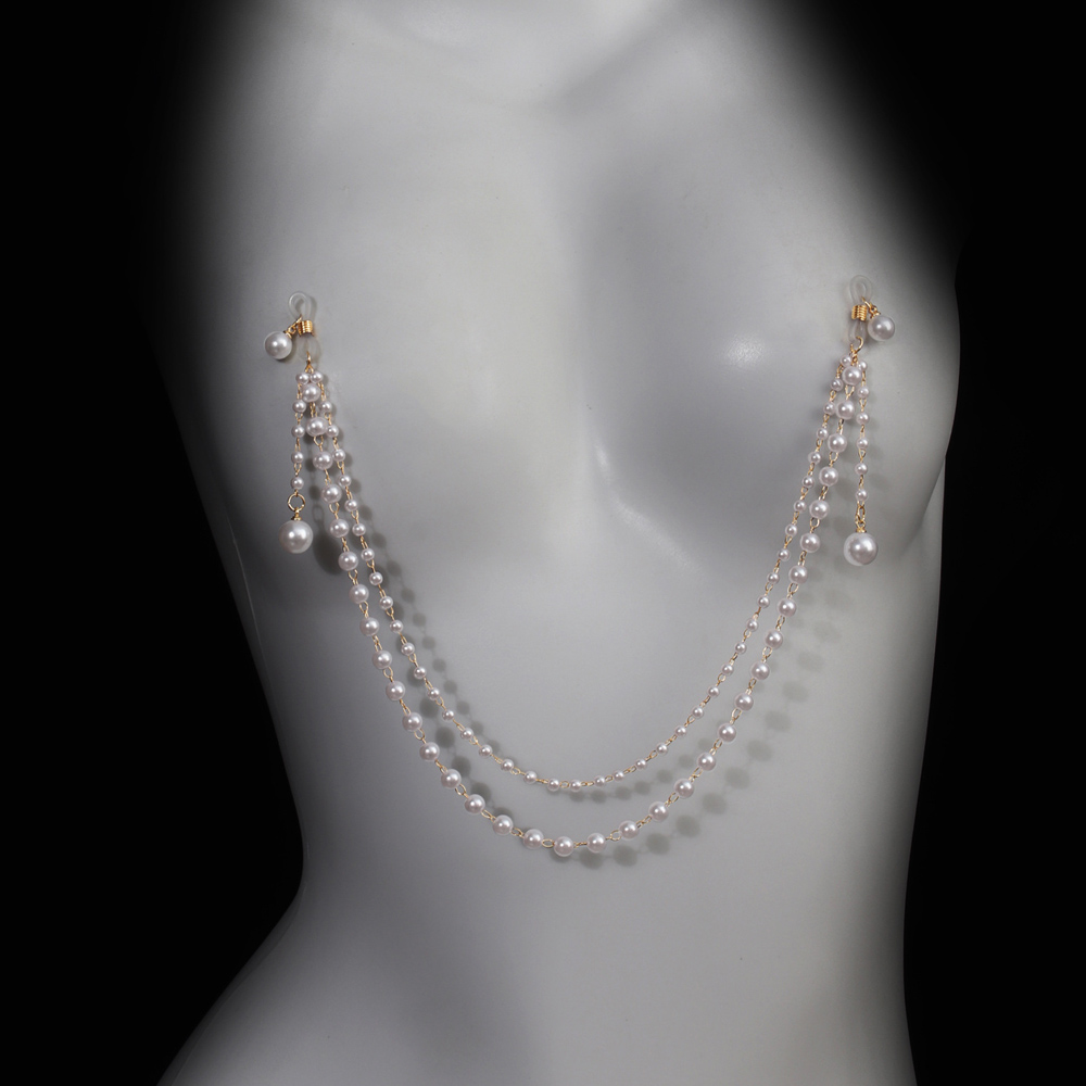 Imitation Pearl Tassel Chest C - огляд і ціна Body Jewelry Nipple Chain
