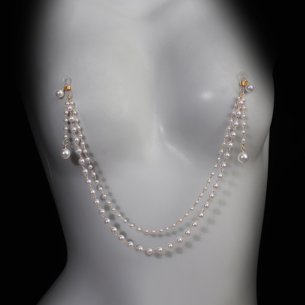 Imitation Pearl Tassel Chest C - огляд і ціна Body Jewelry Nipple Chain