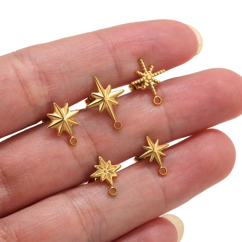 6pcs Stainless Steel Star Earr - огляд і ціна Body Jewellery