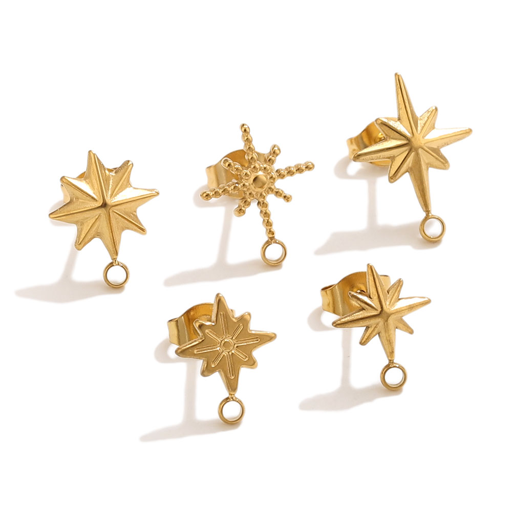6pcs Stainless Steel Star Earr - огляд і ціна Body Jewellery