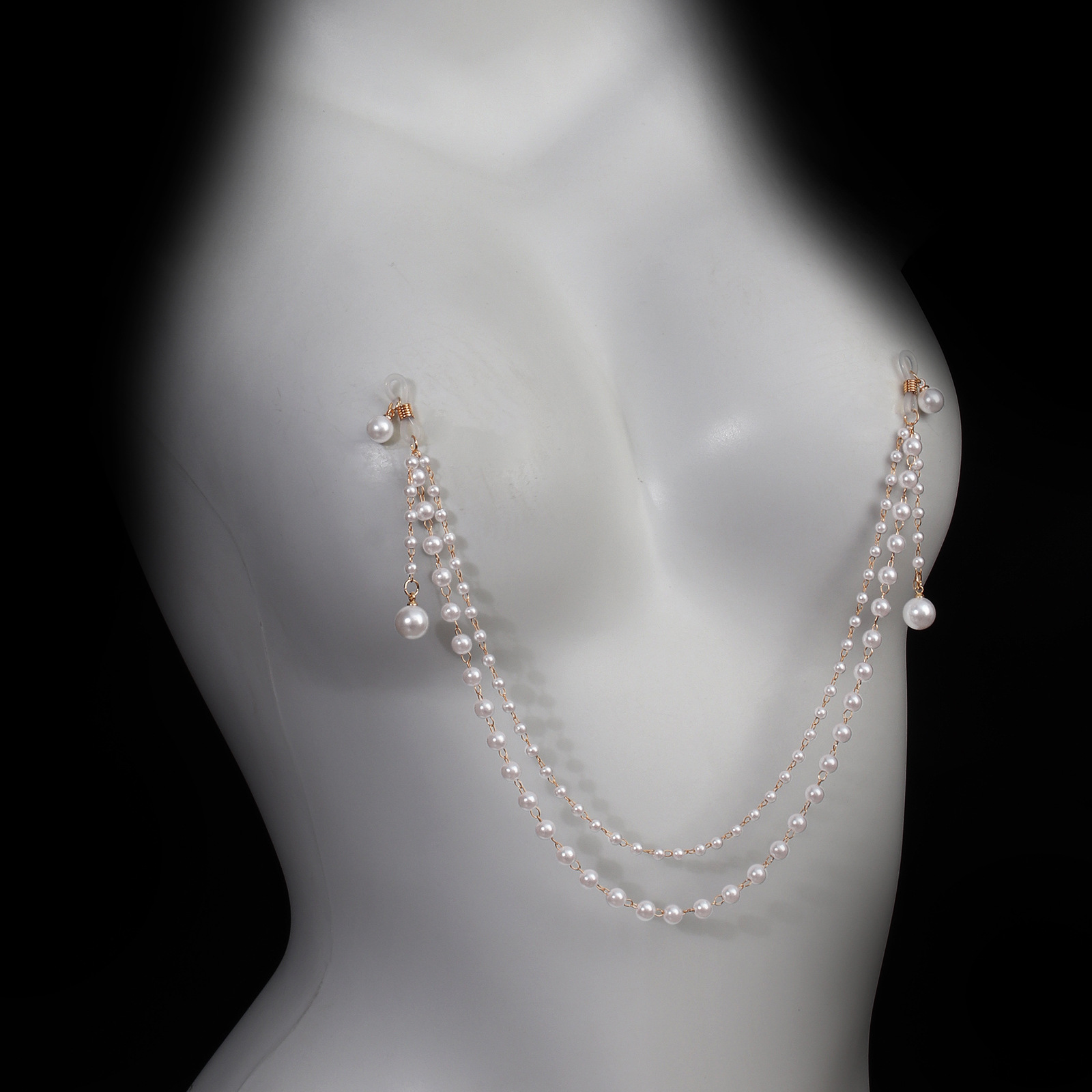 Sexy Non Piercing Pearl Nipple - огляд і ціна Body Jewelry Nipple Chain