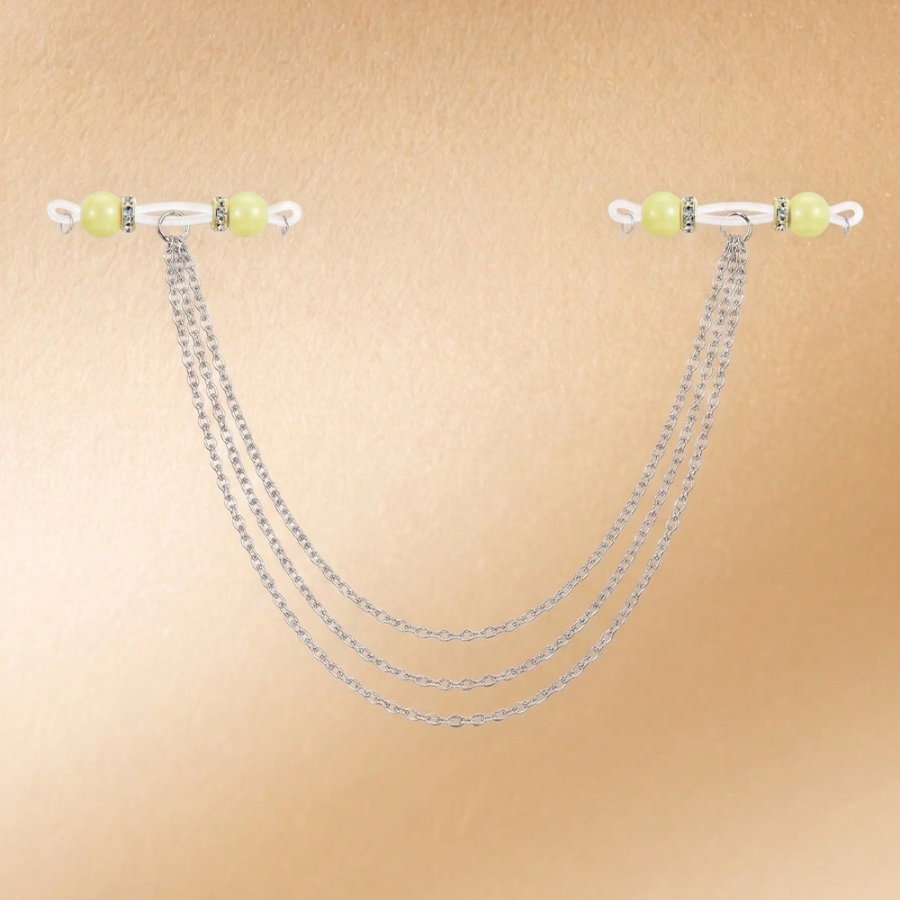 Women's Non-Piercing Nipple Ri - огляд і ціна Body Jewelry Nipple Chain