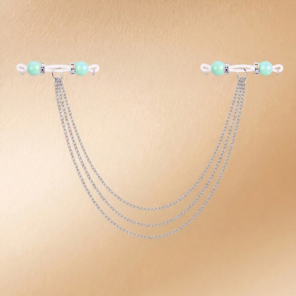 Women's Non-Piercing Nipple Ri - огляд і ціна Body Jewelry Nipple Chain