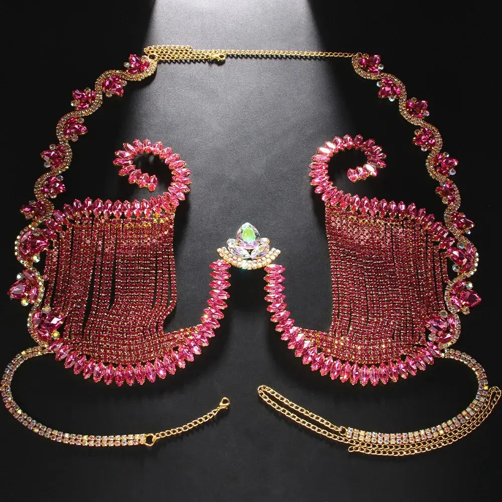 Rave Pink Crystal Chest Bracke - огляд і ціна Body Jewelry Dress