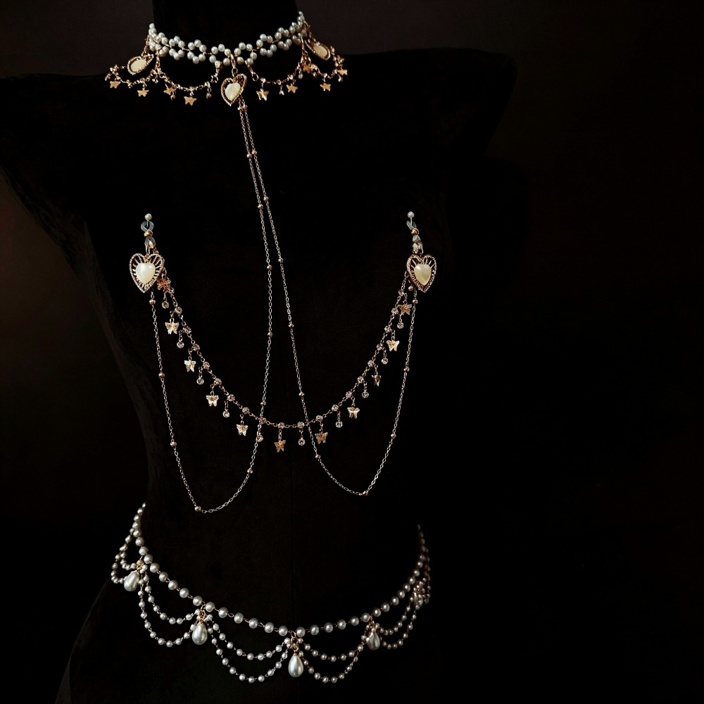 Pearl Choker Body Chain Rhines - огляд і ціна Body Jewelry Nipple Chain