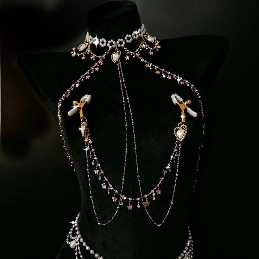Pearl Choker Body Chain Rhines - огляд і ціна Body Jewelry Nipple Chain