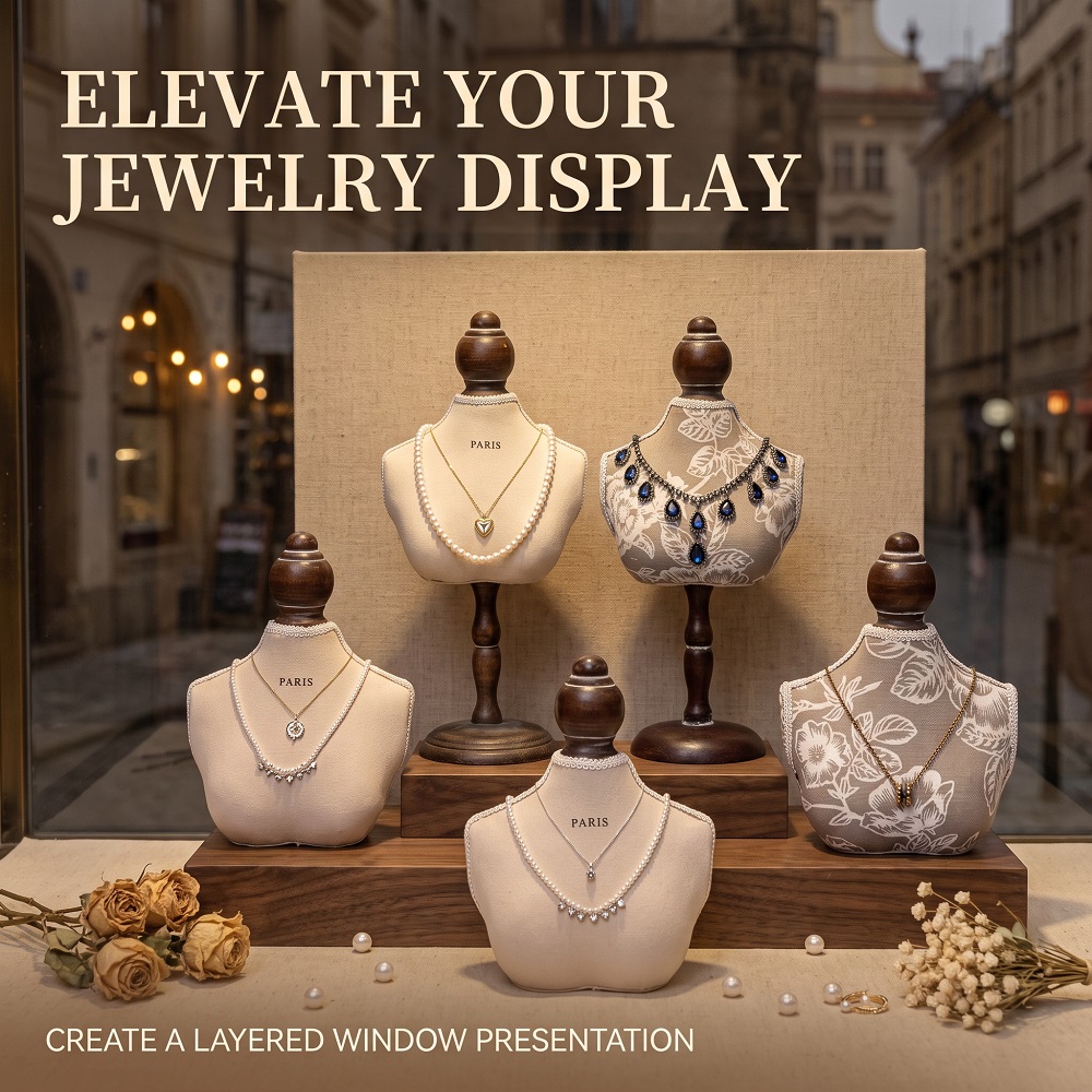 Vintage Wood Necklace Display  - огляд і ціна Body Jewelry Display Ideas