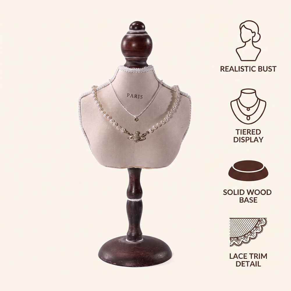 Vintage Wood Necklace Display  - огляд і ціна Body Jewelry Display Ideas