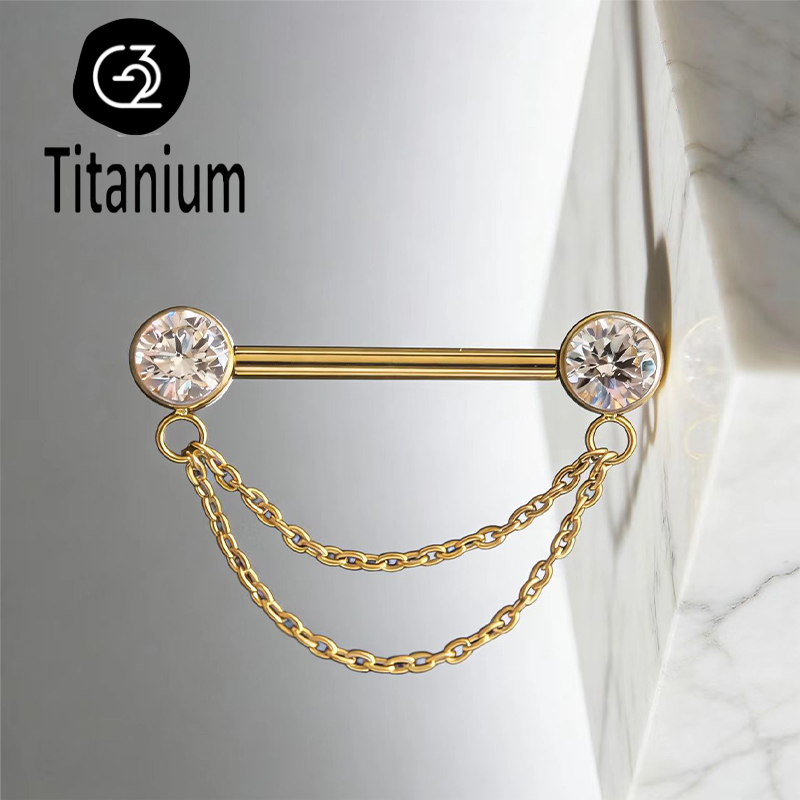 ASTM F136 Titanium Nipple Pier - огляд і ціна Body Jewelry Nipple Chain