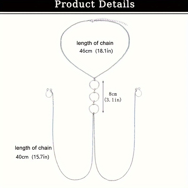 A Silvery Stainless Steel Body - огляд і ціна Body Jewelry Nipple Chain