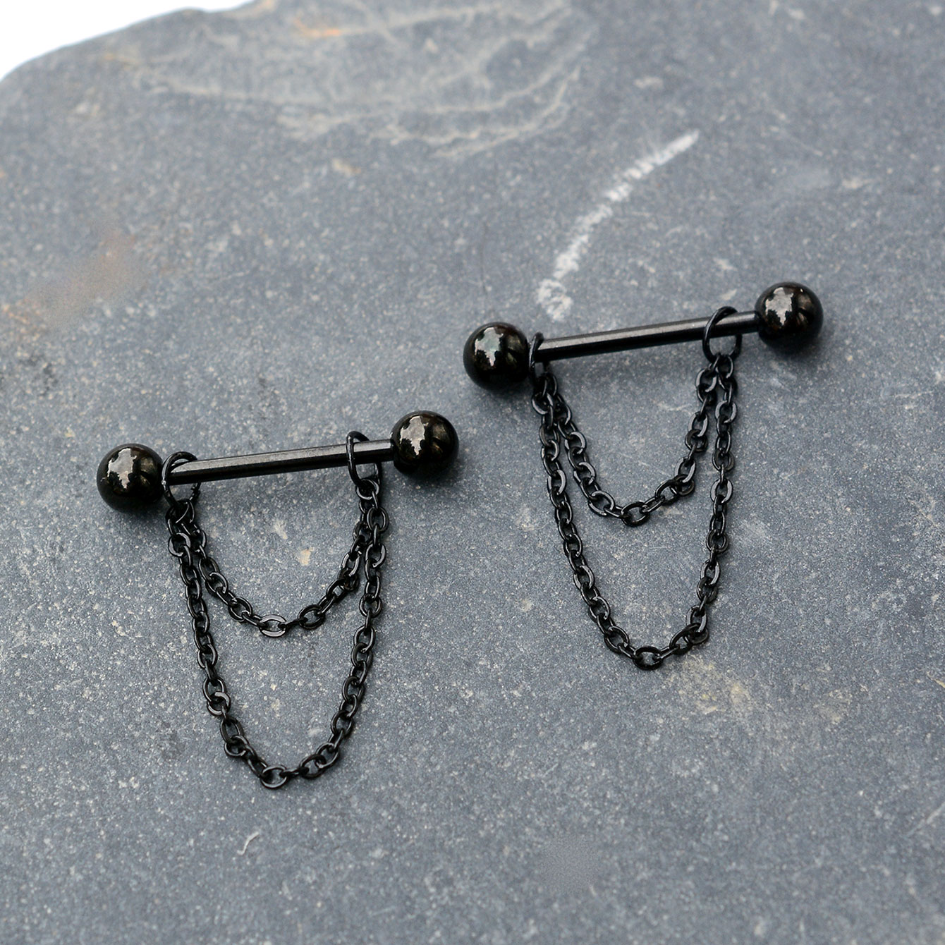 14G Black Punk Nipple Piercing - огляд і ціна Body Jewelry Nipple Chain