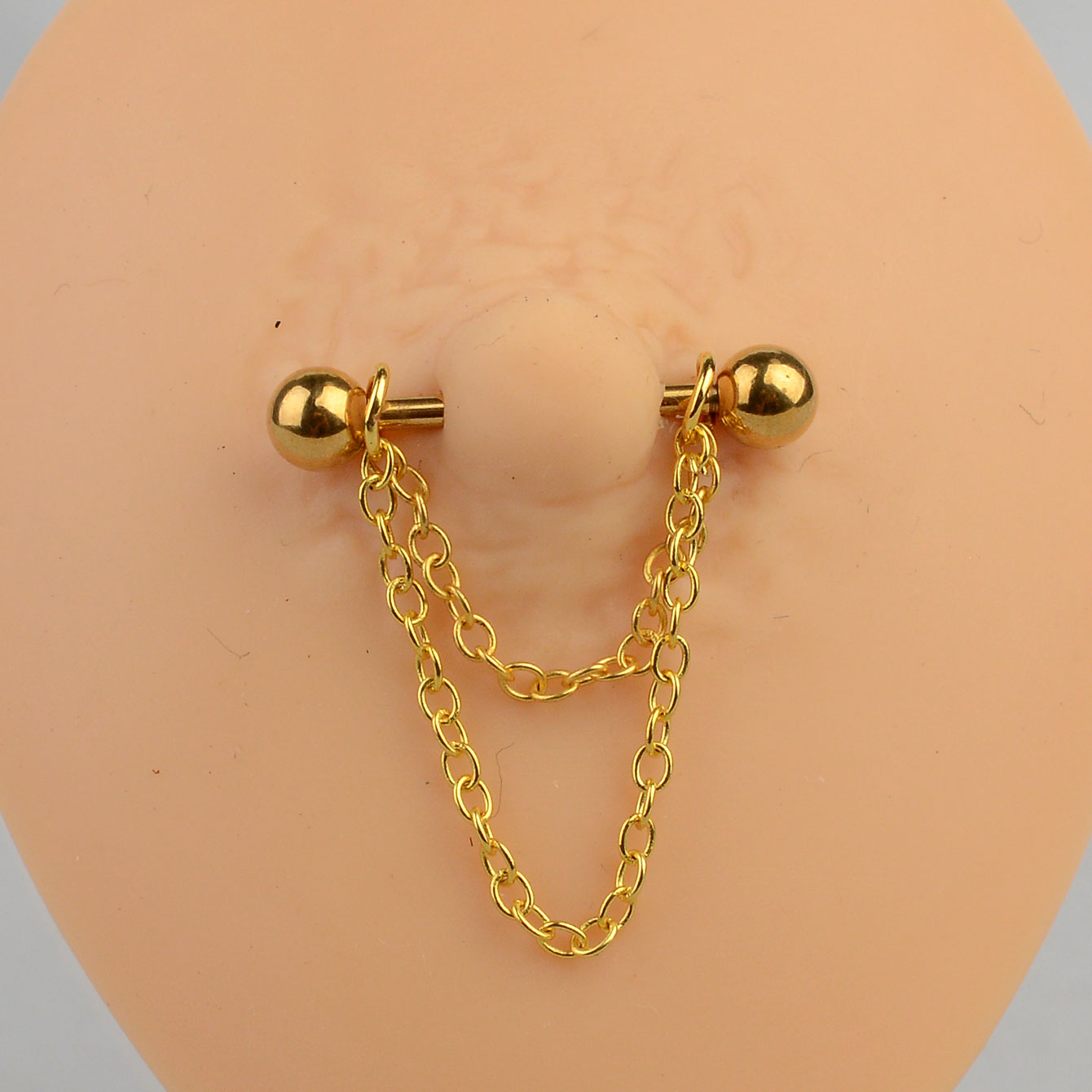 14G Black Punk Nipple Piercing - огляд і ціна Body Jewelry Nipple Chain