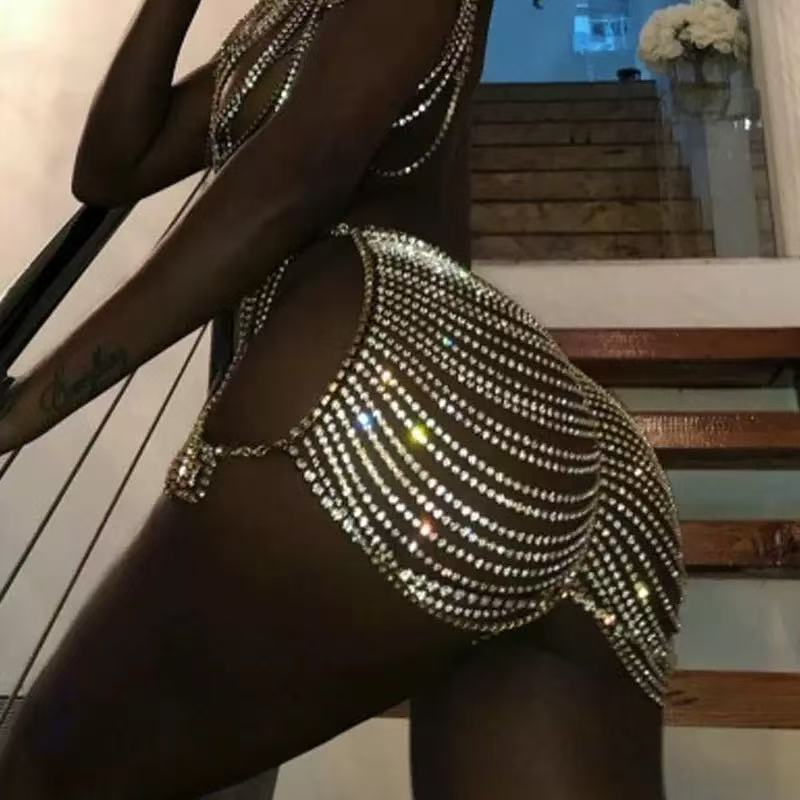 1pcSexy Fashionable Rhinestone - огляд і ціна Body Jewelry Dress