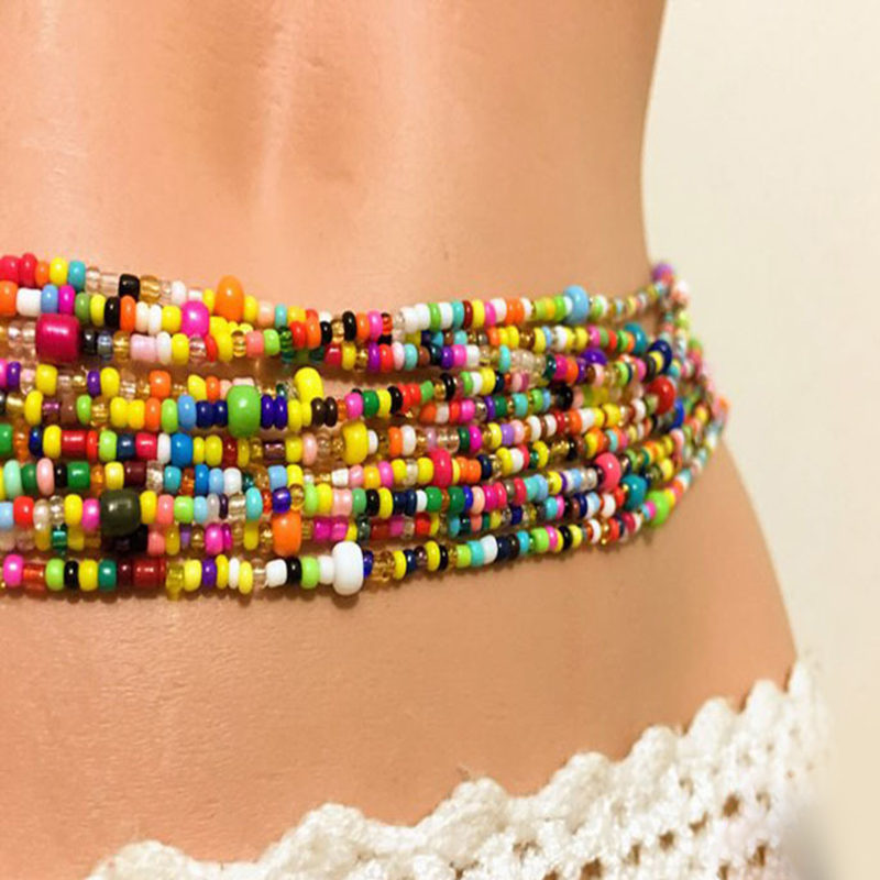 Women Layered Beaded Belly Cha - огляд і ціна Body Jewelry Beach
